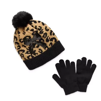 Capelli of N.Y. Little & Big Kid Girls 2-pc. Cheetah Cold Weather Set