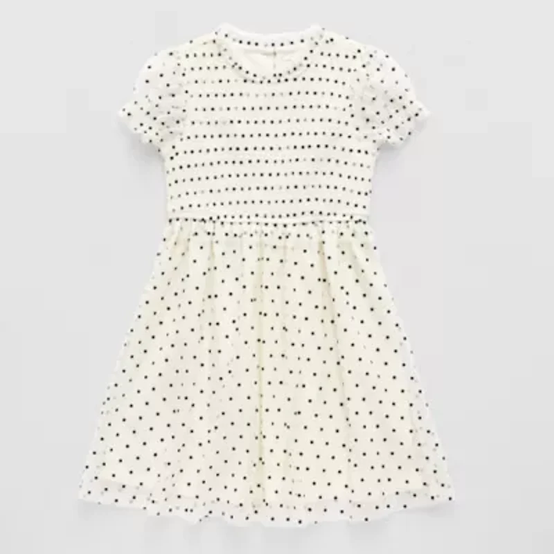 Thereabouts Little & Big Kid Girls Short Sleeve A-Line Dress