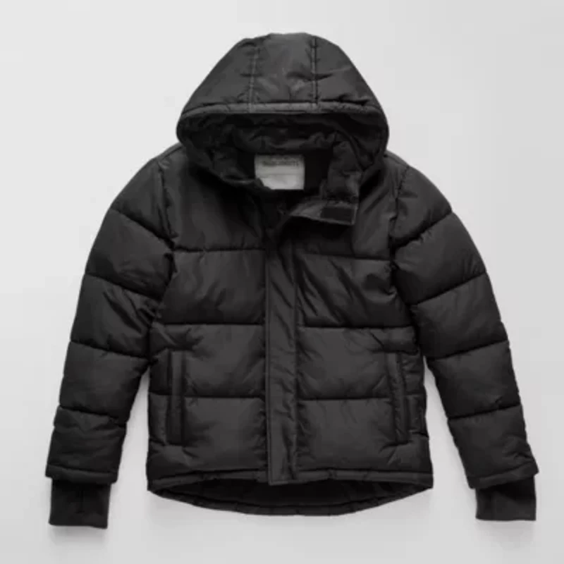 Thereabouts Little & Big Kid Boys Adaptive Water Resistant Easy-on + Easy-off Heavyweight Puffer Jacket