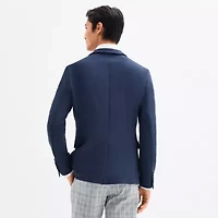 J. Ferrar Mens Knit Stretch Fabric Slim Fit Sport Coat