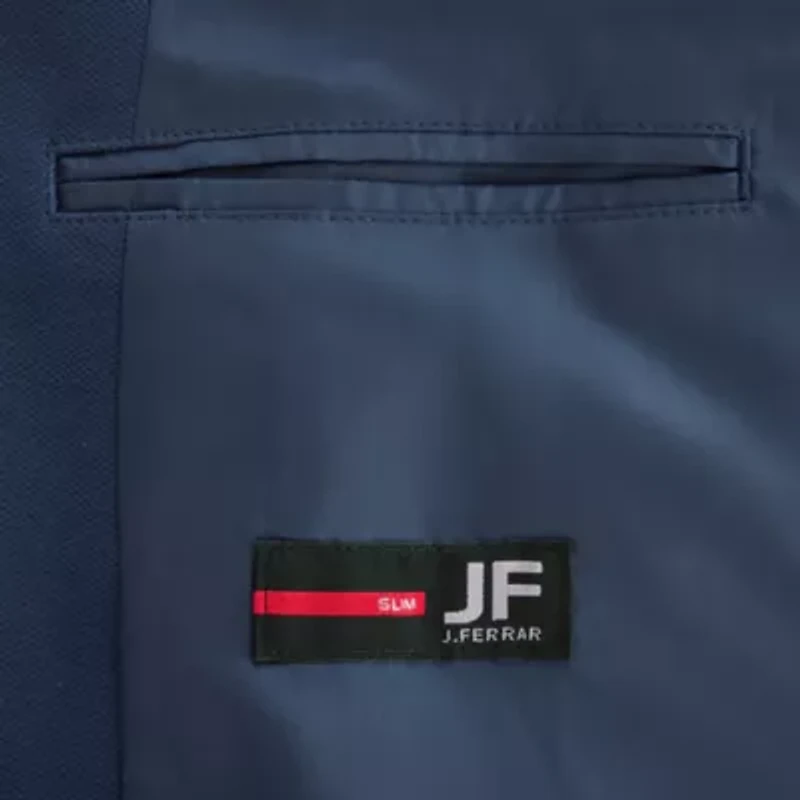 J. Ferrar Mens Knit Stretch Fabric Slim Fit Sport Coat