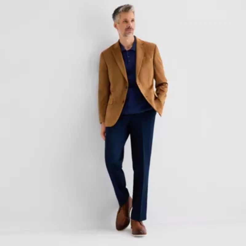 Van Heusen Faux Suede Mens Stretch Fabric Modern Fit Sport Coat