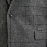 J. Ferrar Ultra Comfort Windowpane Mens Slim Fit Suit Jacket