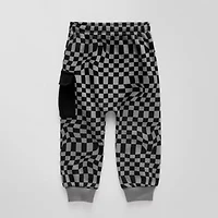 Grayson Little Toddler Boys Drawstring Waist Cuffed Mid Rise Regular Fit Fleece Jogger Pant