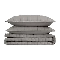 Brooklyn Loom Oversized Percale Quilt Set 3-pc.