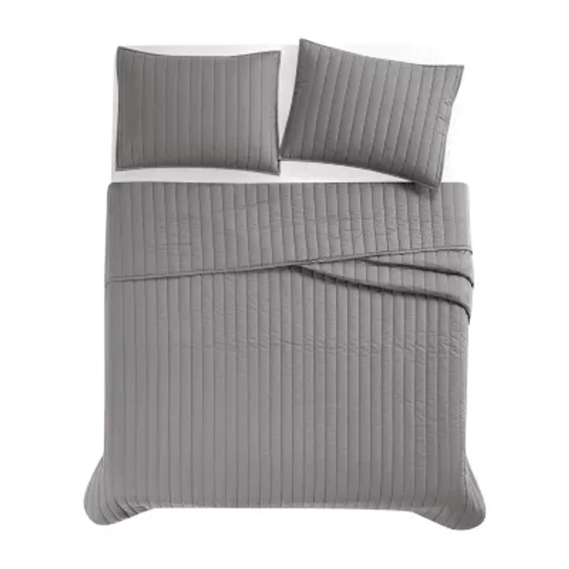Brooklyn Loom Oversized Percale Quilt Set 3-pc.