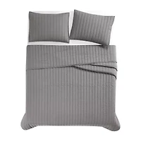 Brooklyn Loom Oversized Percale Quilt Set 3-pc.