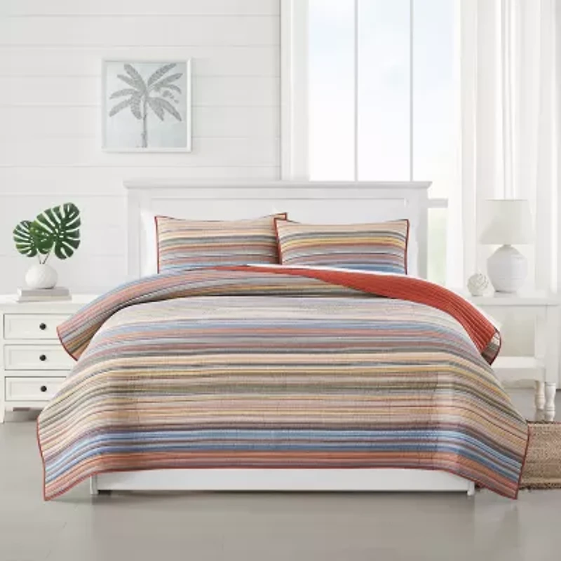 Oceanfront Resort Naples Yarn Dye Stripe Quilt Set
