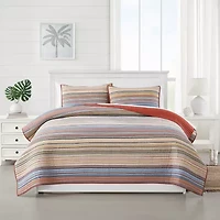 Oceanfront Resort Naples Yarn Dye Stripe Quilt Set