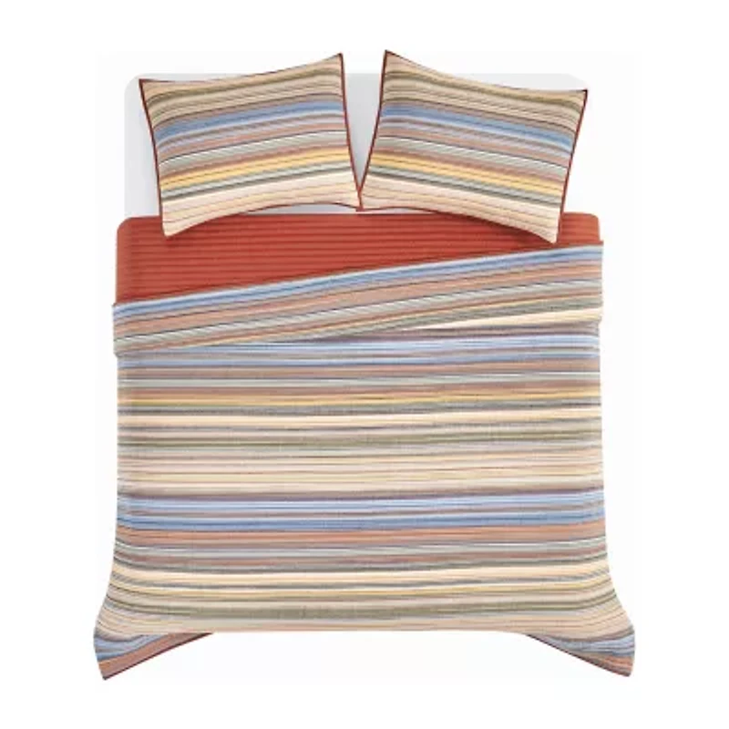 Oceanfront Resort Naples Yarn Dye Stripe Quilt Set