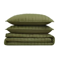 Brooklyn Loom Oversized Percale Quilt Set 3-pc.