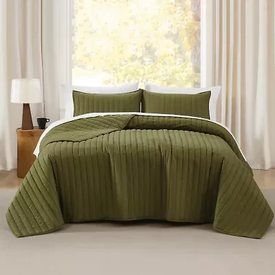 Brooklyn Loom Oversized Percale Quilt Set 3-pc.