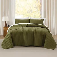 Brooklyn Loom Oversized Percale Quilt Set 3-pc.