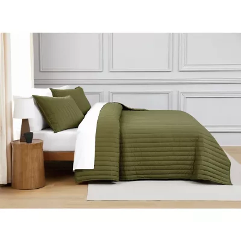 Brooklyn Loom Oversized Percale Quilt Set 3-pc.