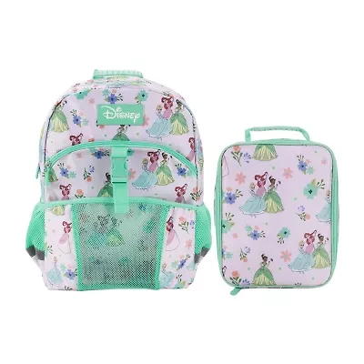 Disney Collection Girls Ariel Cinderella Princess Adjustable Straps Backpack