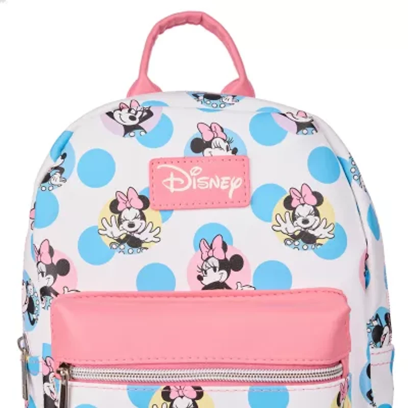 Disney Collection Girls Minnie Mouse Adjustable Straps Polka Dot Backpack