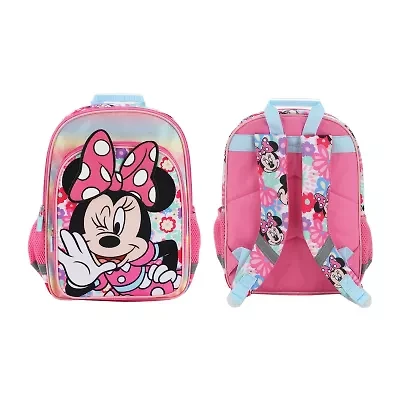 Disney Collection Girls Minnie Mouse Adjustable Straps Floral Backpack