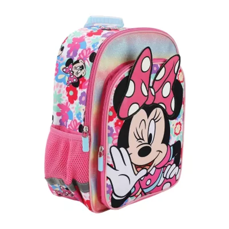 Disney Collection Girls Minnie Mouse Adjustable Straps Floral Backpack