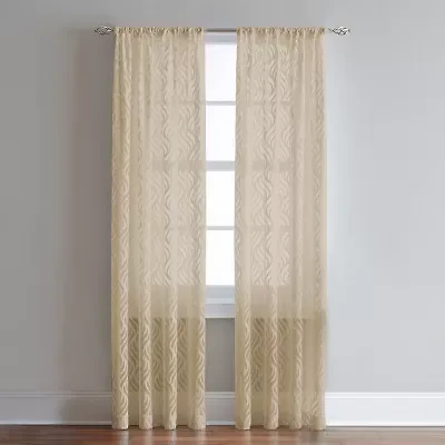 CHF Lyric Rod Pocket Sheer Single Curtain Panel