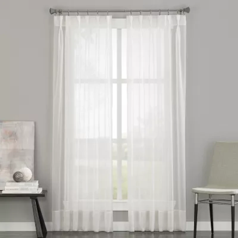 CHF Soho Pinch Pleat Sheer Single Curtain Panel