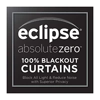 Eclipse Bradley Absolute Zero Velvet Back Tab 100% Blackout Single Curtain Panel