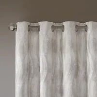 Madison Park Alastair Jacquard Grommet Top 100% Blackout Single Curtain Panel
