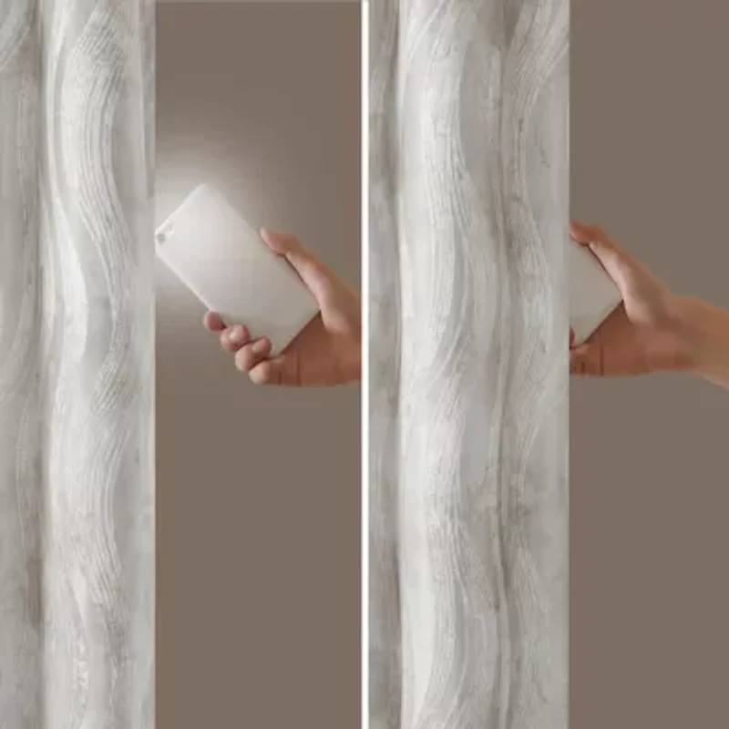 Madison Park Alastair Jacquard Grommet Top 100% Blackout Single Curtain Panel