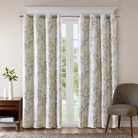 Madison Park April Leaf Grommet Top Energy Saving Blackout Single Curtain Panel