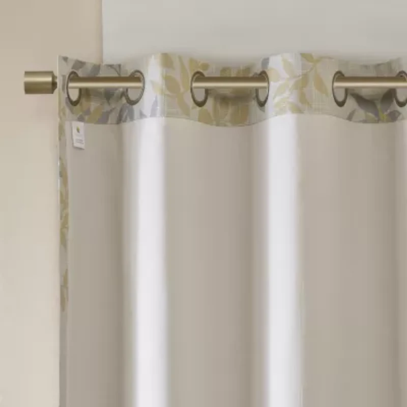 Madison Park April Leaf Grommet Top Energy Saving Blackout Single Curtain Panel