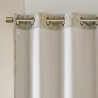 Madison Park April Leaf Grommet Top Energy Saving Blackout Single Curtain Panel