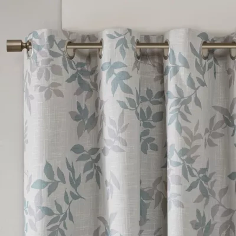 Madison Park April Leaf Grommet Top Energy Saving Blackout Single Curtain Panel