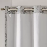 Madison Park April Leaf Grommet Top Energy Saving Blackout Single Curtain Panel