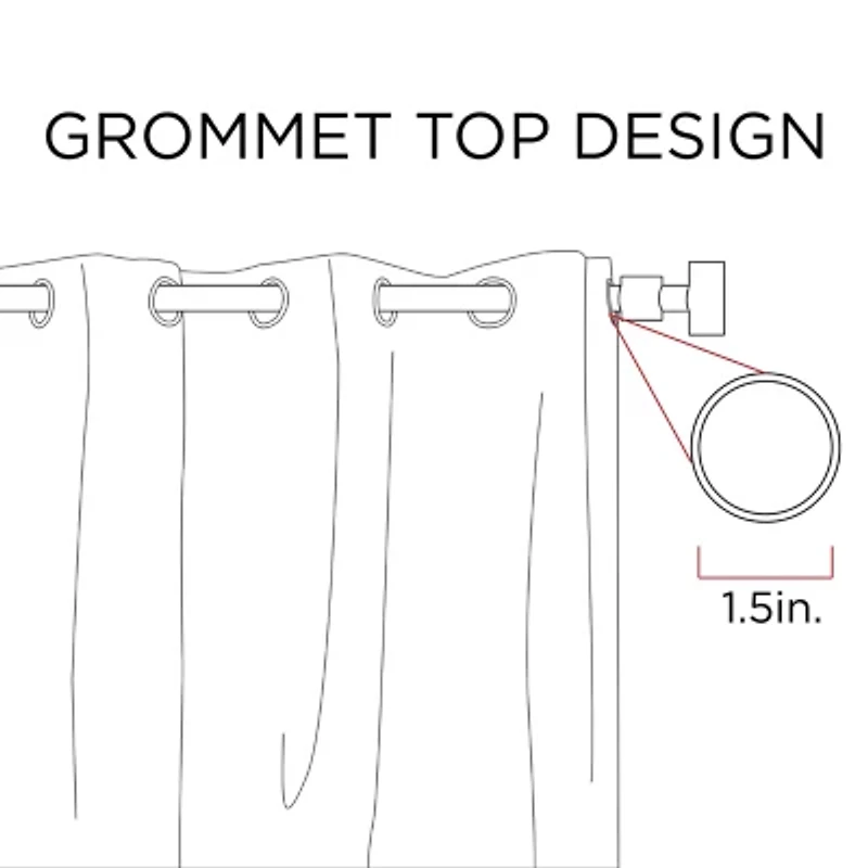 Madison Park Arlie Grommet Top Energy Saving Blackout Single Curtain Panel