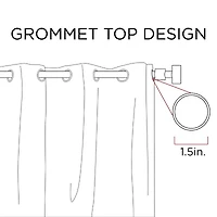 Intelligent Design Noctural Novelty Grommet Top Energy Saving Blackout Single Curtain Panel