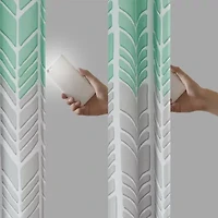 Intelligent Design Kennedy Geometric 50"W X 84"L Grommet Top 100% Blackout Single Curtain Panel