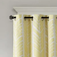 Intelligent Design Kennedy Geometric 50"W X 84"L Grommet Top 100% Blackout Single Curtain Panel