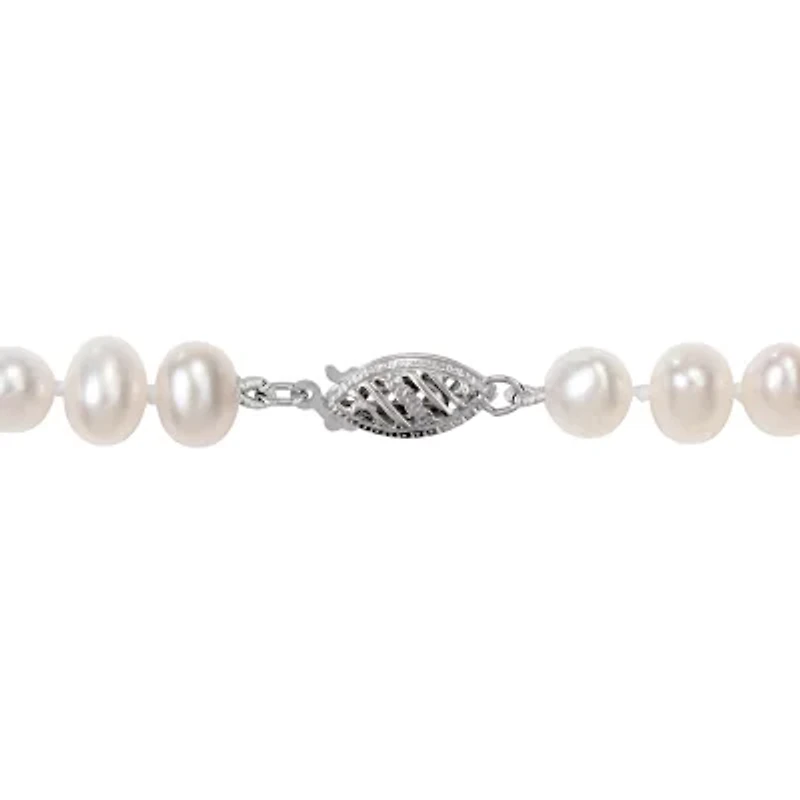 Womens White 18 Inch Strand Necklace