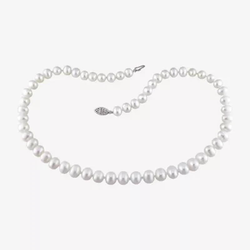 Womens White 18 Inch Strand Necklace