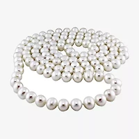 Womens White 36 Inch Strand Necklace