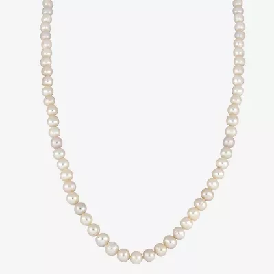 Womens White 36 Inch Strand Necklace