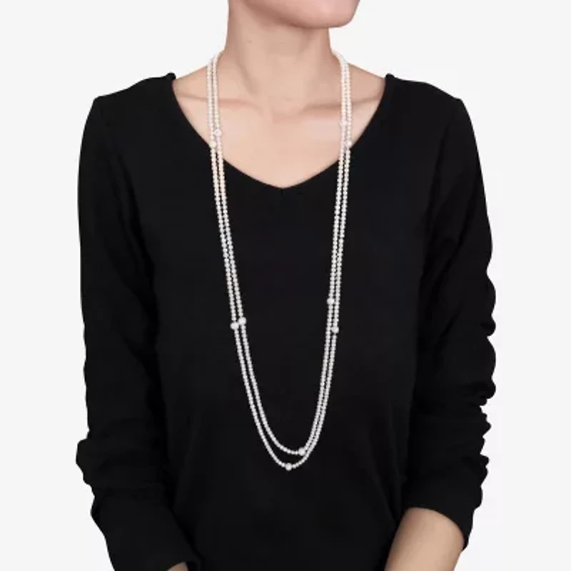 Womens White Inch Strand Necklace