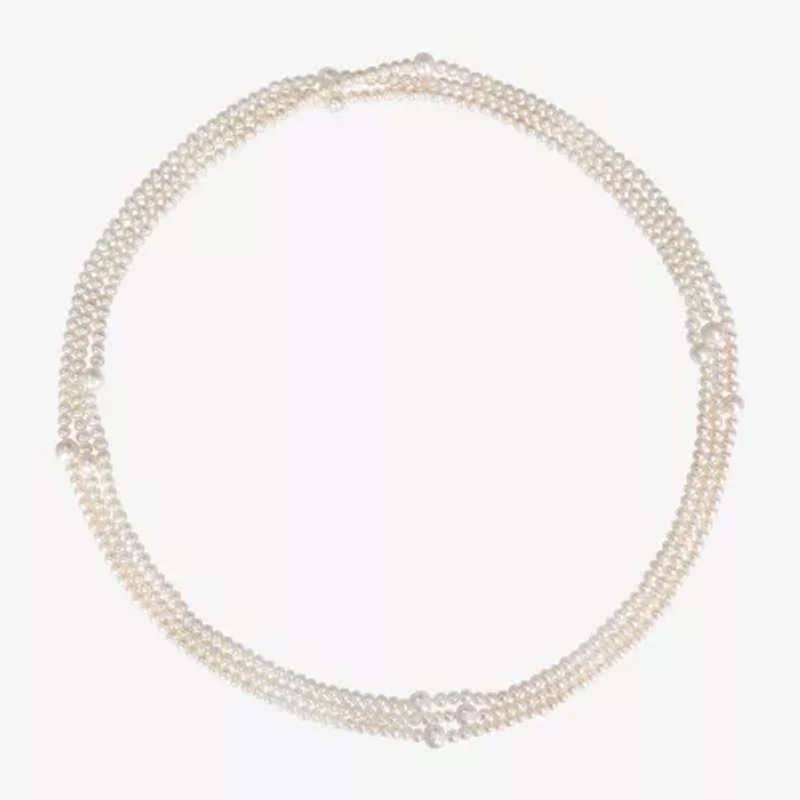 Womens White Inch Strand Necklace