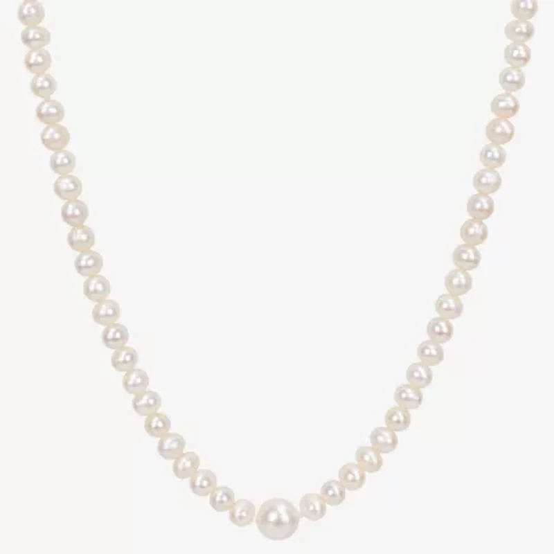 Womens White Inch Strand Necklace