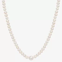 Womens White Inch Strand Necklace