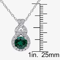 Womens Lab Created Green Emerald Sterling Silver 2-pc. Jewelry Set