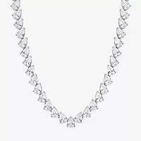 Womens Sapphire Sterling Silver Inch Tennis Necklace