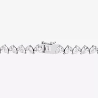 Womens Sapphire Sterling Silver Inch Tennis Necklace