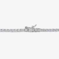Womens Red Ruby Sterling Silver 15 Inch Tennis Necklace