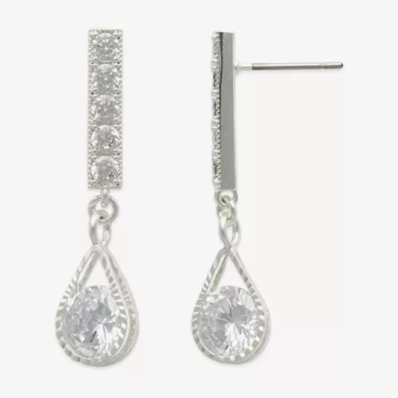 Mixit Womens Cubic Zirconia Hypoallergenic Drop Earrings