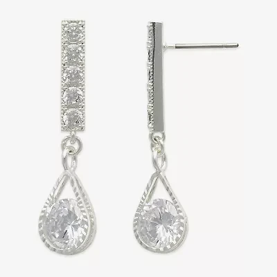 Mixit Womens Cubic Zirconia Hypoallergenic Drop Earrings
